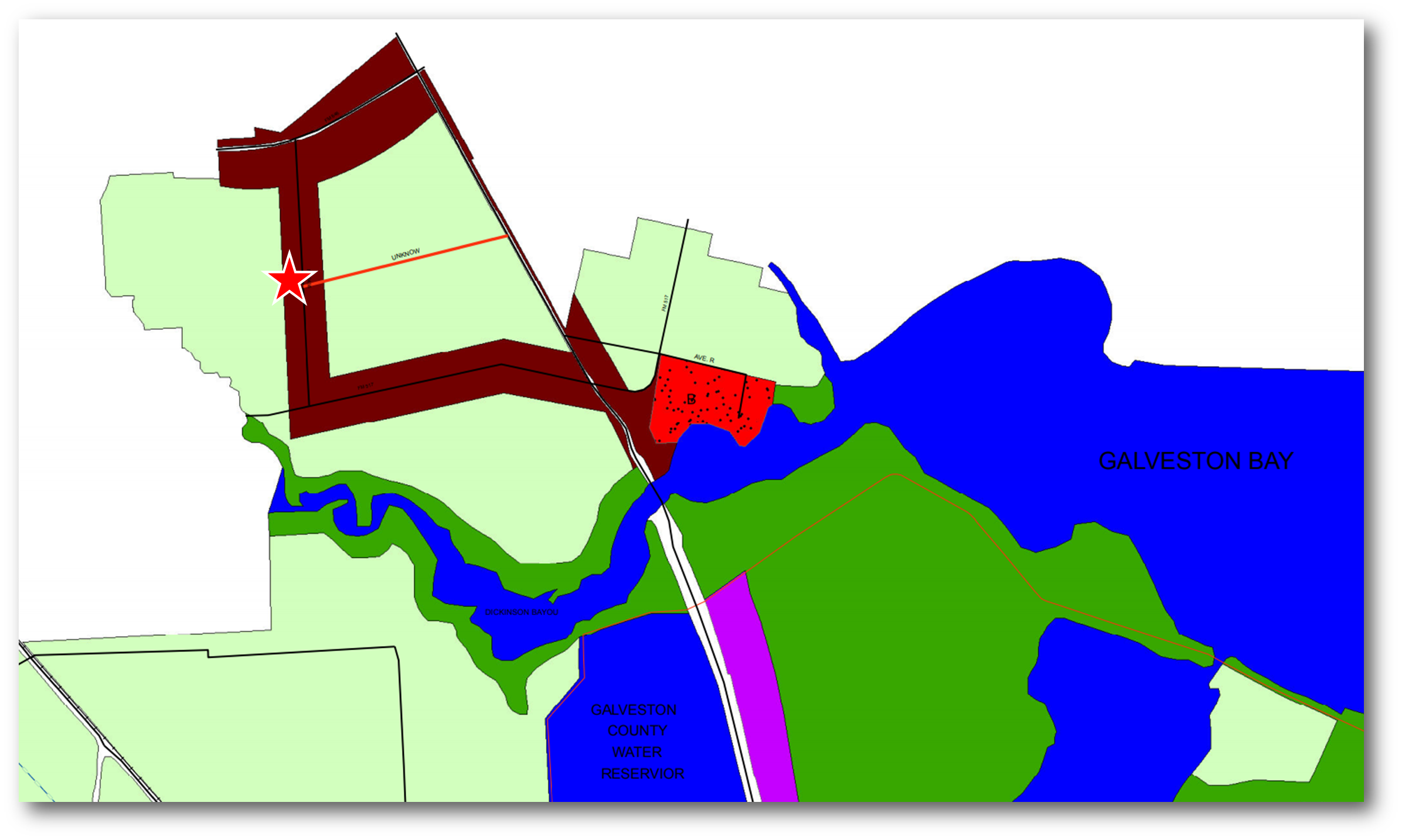 Land Use showing property